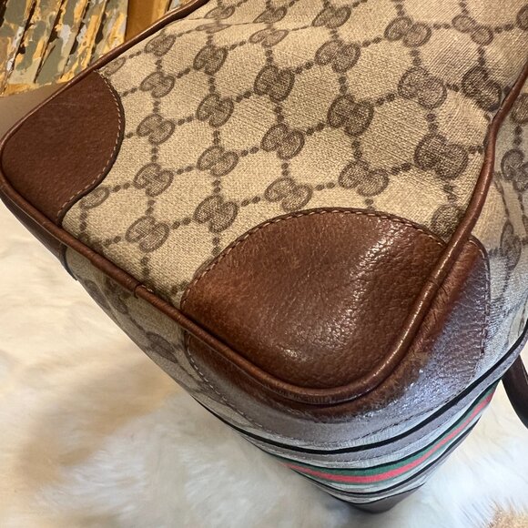 Gucci GG Monogram Supreme Sherryline Ophidia Boston Bag with Ophidia Key Case - Picture 10 of 16